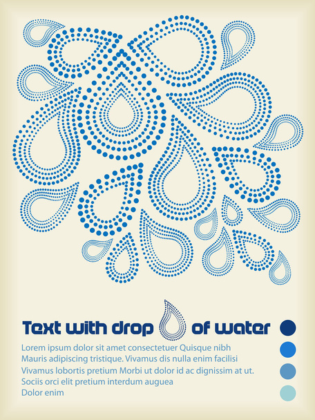 Abstract drops of water - Vector, Image