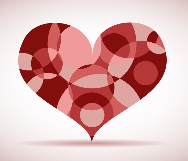 Corazón rojo abstracto
 - Vector, imagen