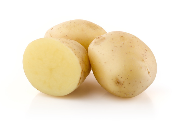 Potatoes on white - Foto, afbeelding