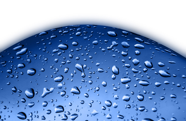 Blue   background with drop water - Photo, Image