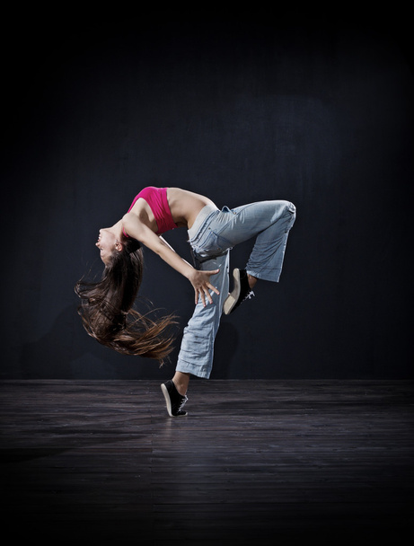 Modern dancer girl (dark ver) - Фото, изображение