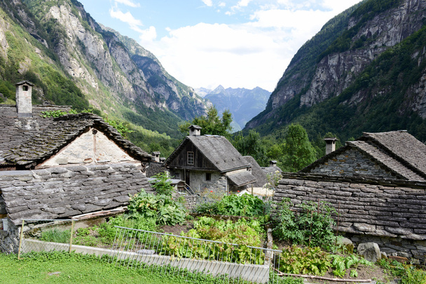 The rural village of Foroglio on Bavona valley - Φωτογραφία, εικόνα