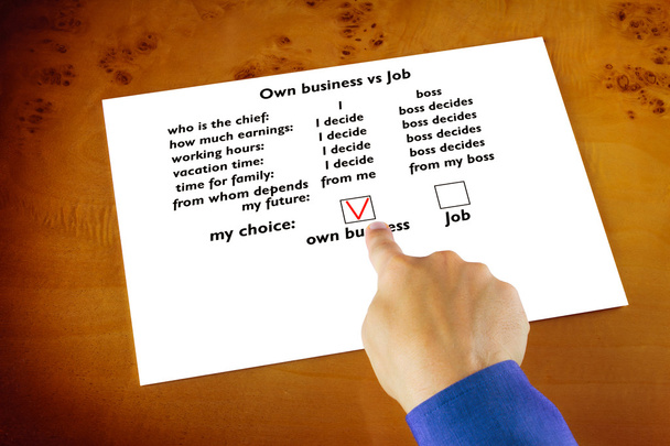 Преимущества открытия собственного бизнеса для Job
 - Фото, изображение