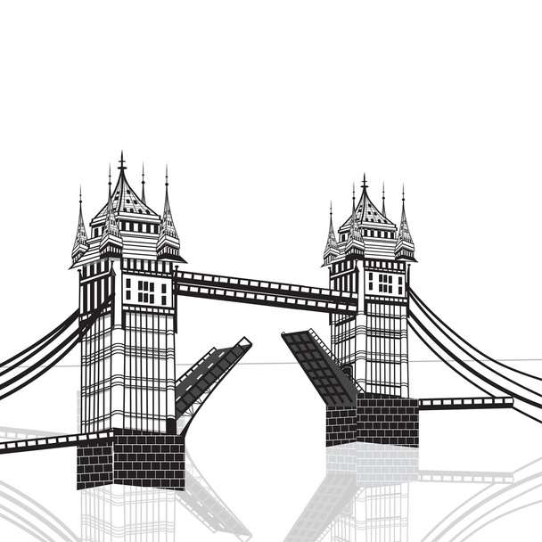 Tower Bridge, Londyn wektor - Wektor, obraz
