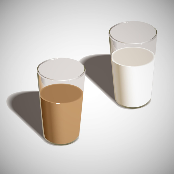 pohár tej vektoros illusztráció - Vektor, kép