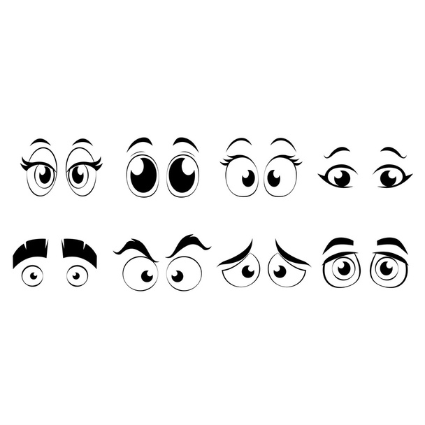 Una colección de dibujos animados ojos
 - Vector, imagen