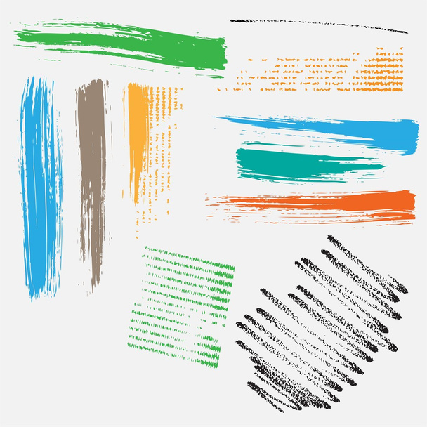 Kleurrijke vector aquarel penseelstreken - Vector, afbeelding
