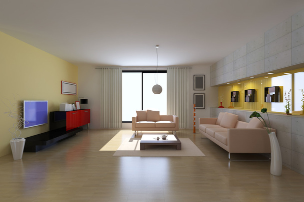 3d render modern living room - Photo, Image