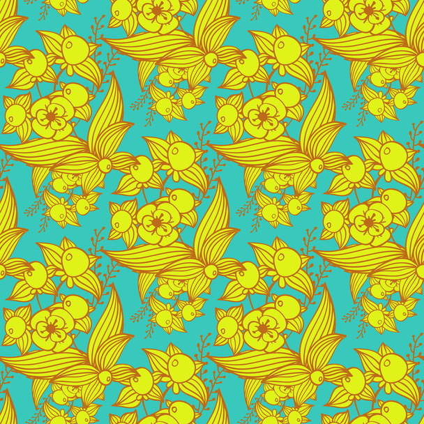 Vector other flowers seamless decorative pattern - ベクター画像