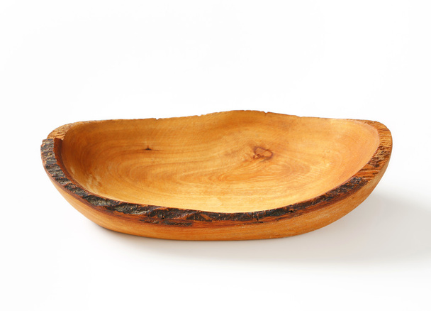 Olijf hout handgemaakte natuurlijke rand Bowl - Foto, afbeelding
