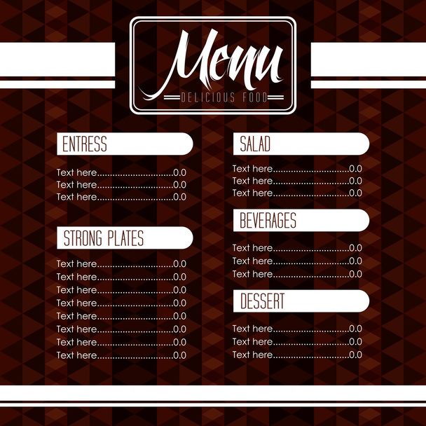 menu restaurant  - Vector, Image