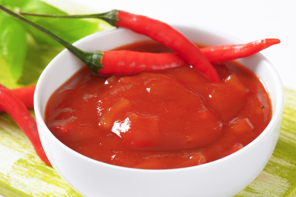 scharfe Tomaten-Paprika-Sauce - Foto, Bild