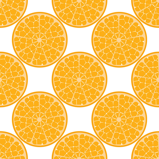 Patrón sin costuras: rodajas de naranja
 - Vector, imagen