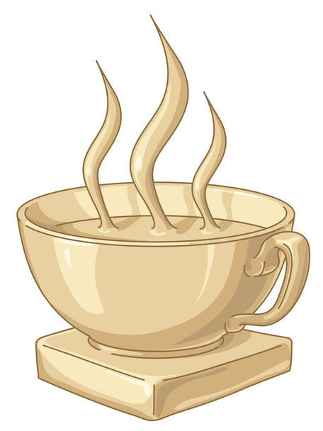 Copo de café dourado
 - Vetor, Imagem