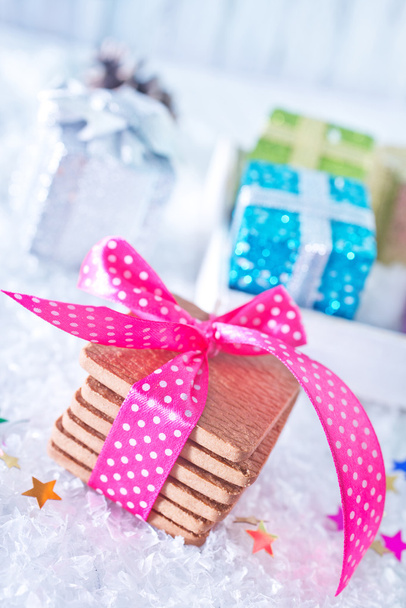 christmas cookies and decoration - Fotoğraf, Görsel