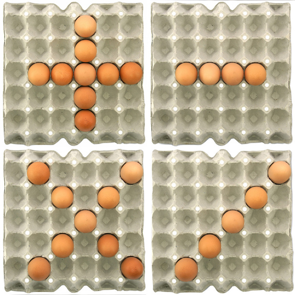 Plus-miinus-moninkertaistaa-Divide symboli s näyttää munat
 - Valokuva, kuva