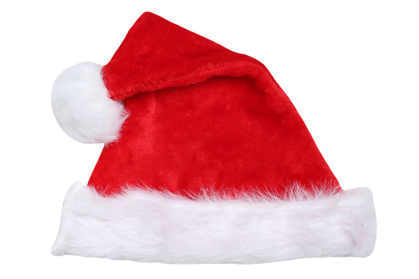 Santa Claus hat on Christmas isolated - Φωτογραφία, εικόνα