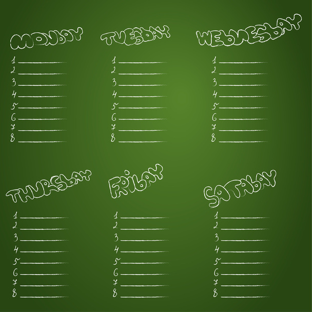 School schedule. School timetable vector illustration.  - Vector, Image