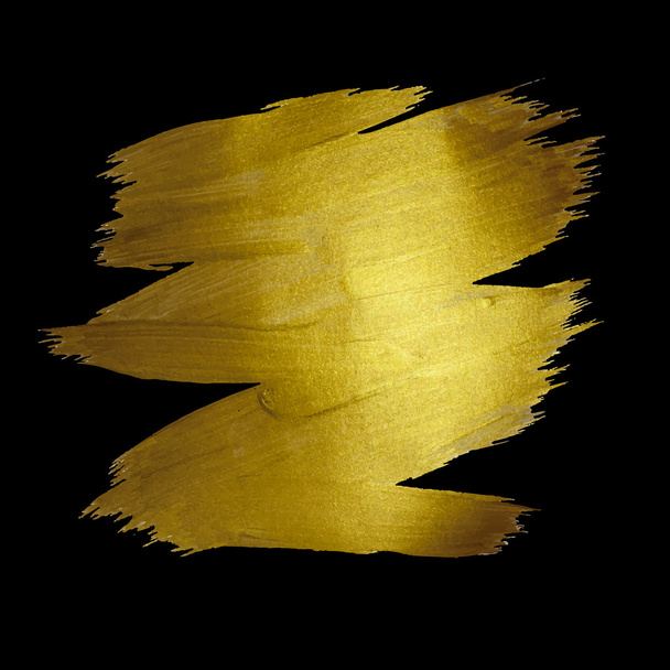 Arany csillogó festék foltot kézzel rajzolt ábra - Vektor, kép
