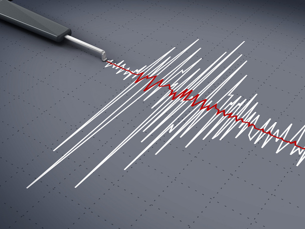 Seismic activity graph - Фото, изображение