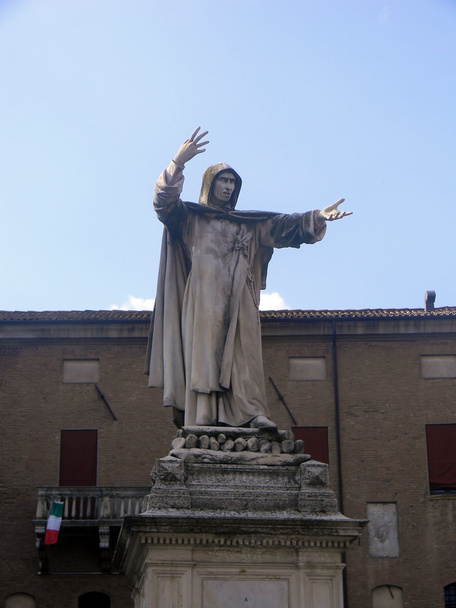 Statue of Friar Savonarola while he was preaching to the crowds - Photo, Image