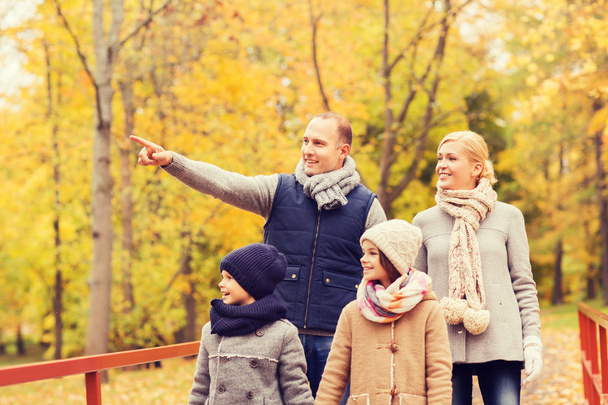 happy family in autumn park - Photo, image