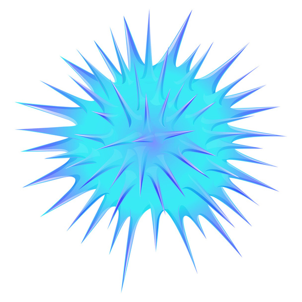 Blue ball with thorns - Vector, Image