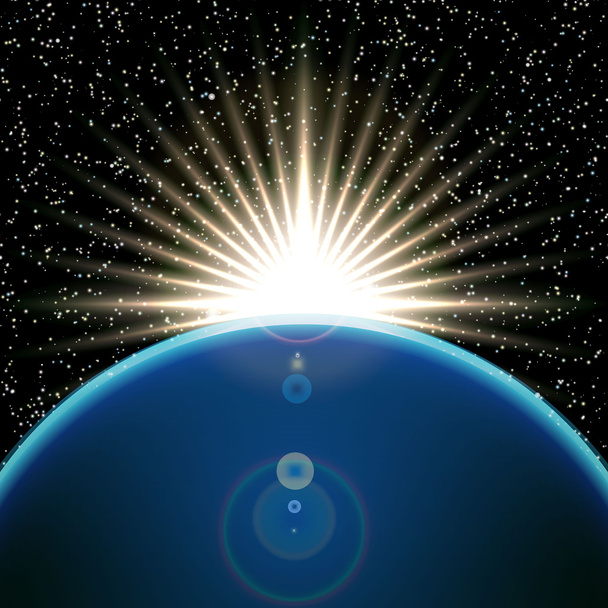 Векторное изображение Земли и Солнца
 - Вектор,изображение