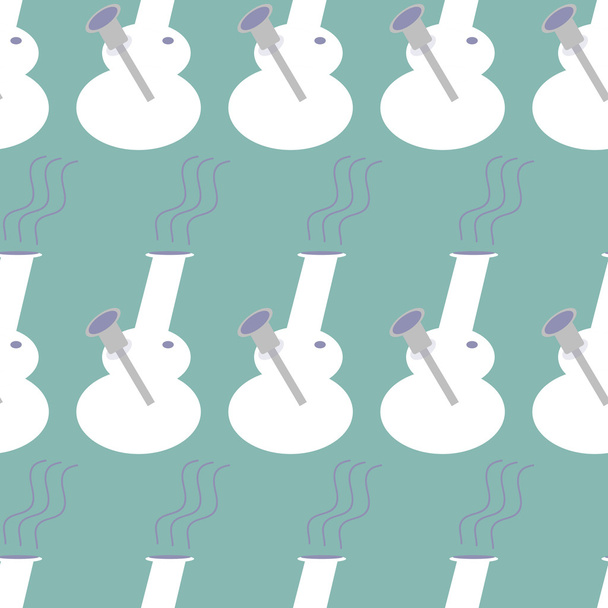 pattern with bongs for smoking - Vector, Image