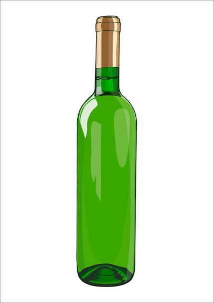 grüne Flasche - Vektor, Bild