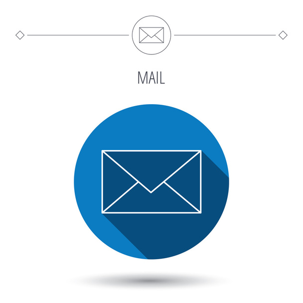 Envelope mail icon. Email message sign. - Vector, Imagen