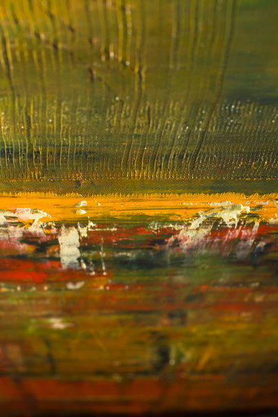 Abstract pained canvas. Oil paints on a palette. - Фото, зображення
