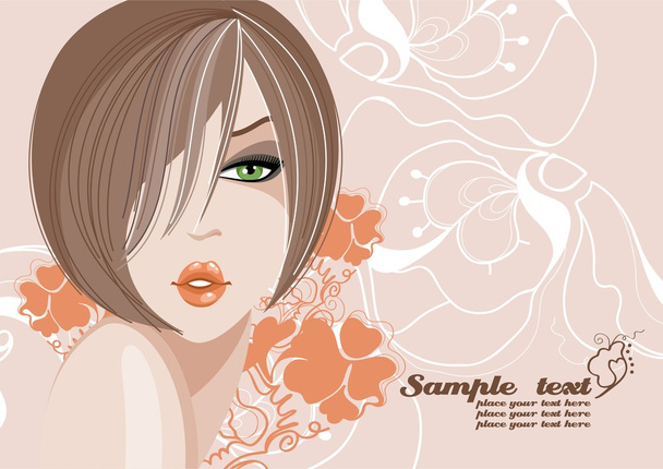 Beautiful and sexy girl. Vector illustration. - Vector, Image