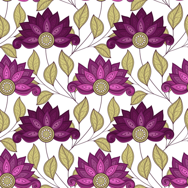 Seamless Floral Pattern - Διάνυσμα, εικόνα