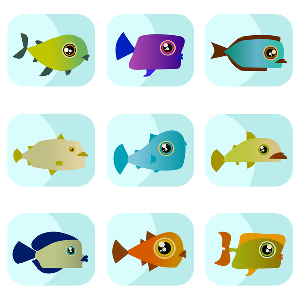 Cartoon fish - Vettoriali, immagini