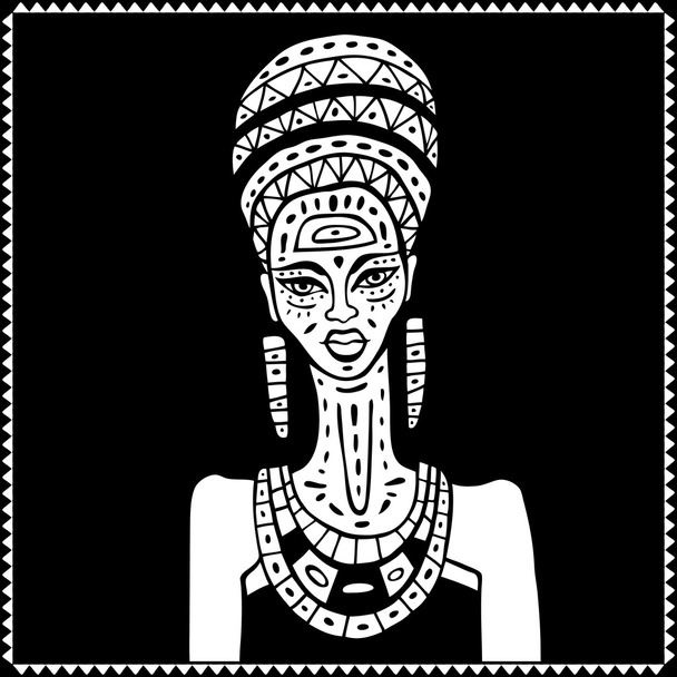 Mujer africana Retrato - Vector, Imagen
