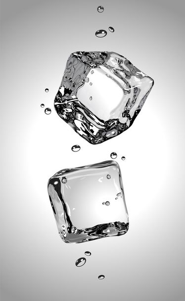 Vector. Two ice cubes. EPS10. - Vector, Image