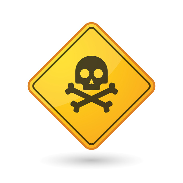 Awareness sign with  a skull - Vector, Image