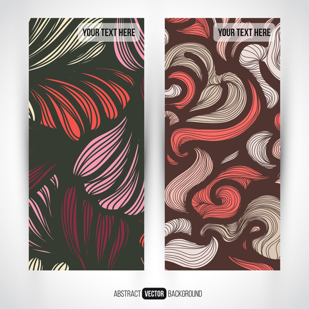 Abstract vector decorative vertical banners set. Series of image - Вектор, зображення