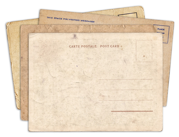 Стая чистых старых винтажных открыток изолирована
  - Фото, изображение