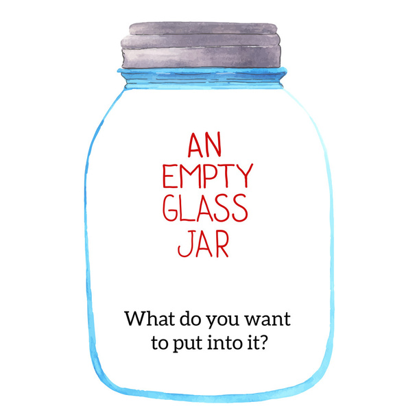 um frasco de vidro vazio
 - Vetor, Imagem