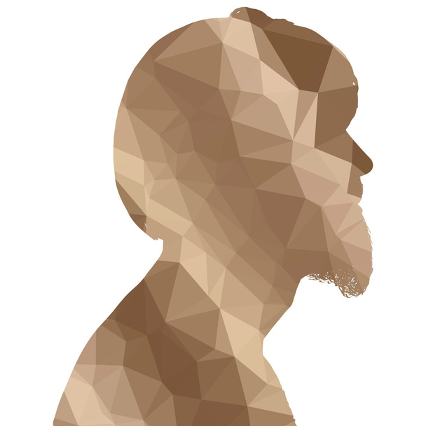 Poly nízkou siluetu člověka - Vektor, obrázek