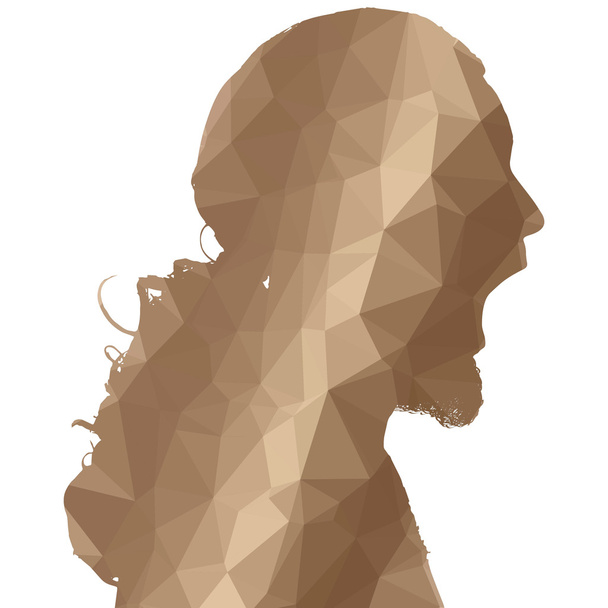 Faible silhouette poly de l'homme
 - Vecteur, image