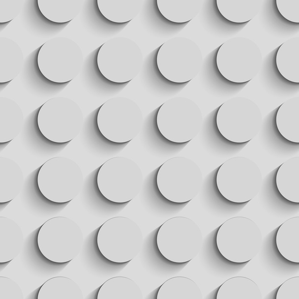 Seamless Circle Pattern. Vector Soft Background. Regular White Texture - Vector, Image