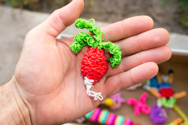 Radish made from colorful loom bands - Photo, Image
