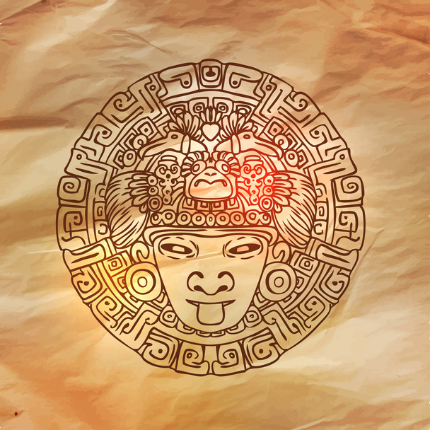 Вінтажні пригоди: календар майя
 - Вектор, зображення