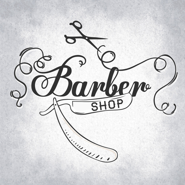 Hipster Barber Shop käyntikortti
 - Vektori, kuva