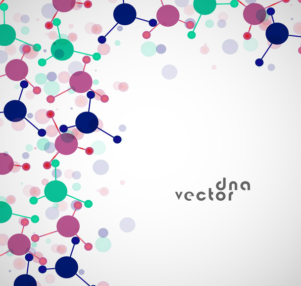 Molecule background, colorful illustration - Vector, Image