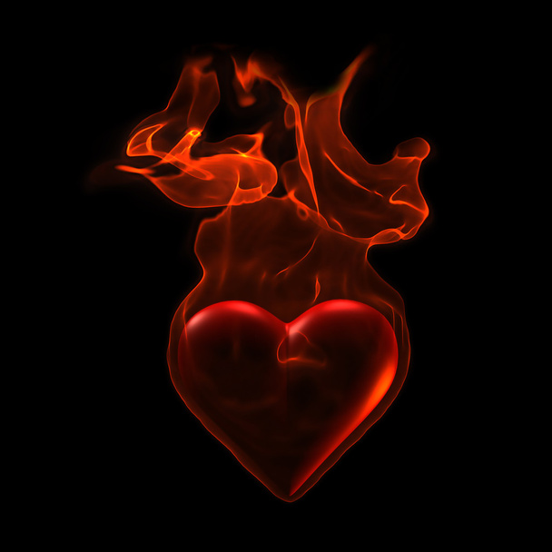 coração ardente
 - Foto, Imagem