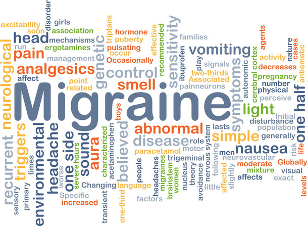 Migraine achtergrond concept - Foto, afbeelding